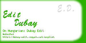 edit dubay business card